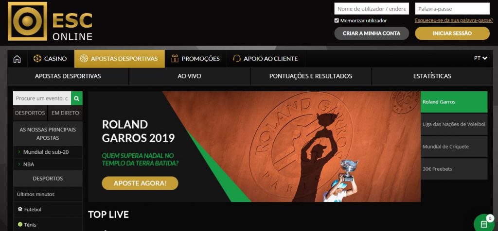 Casas de apostas que continuam em Portugal ESC online
