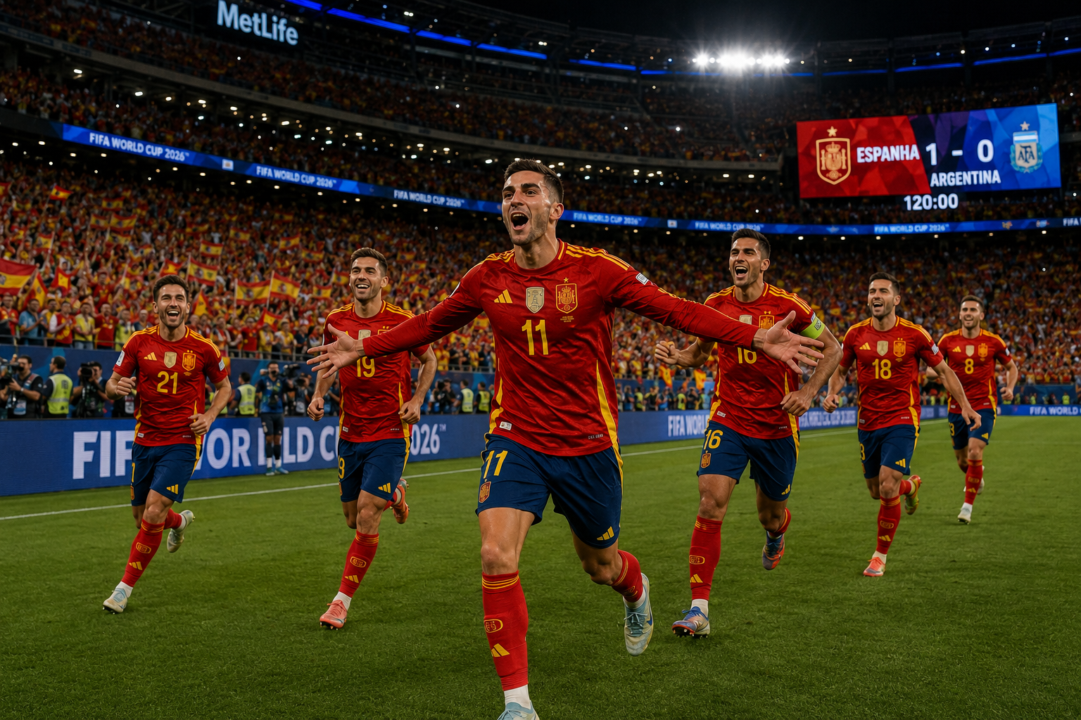 Maracanazo em Nova York! Espanha atropela a Argentina e leva a Copa